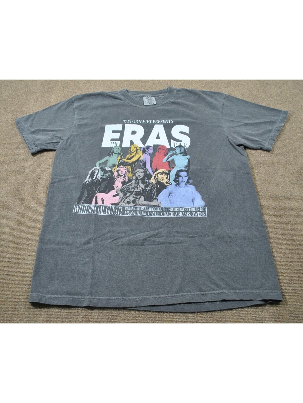 Taylor Swift The Eras Tour Band Album Concert Paramore Phoebe Gray Shirt Large